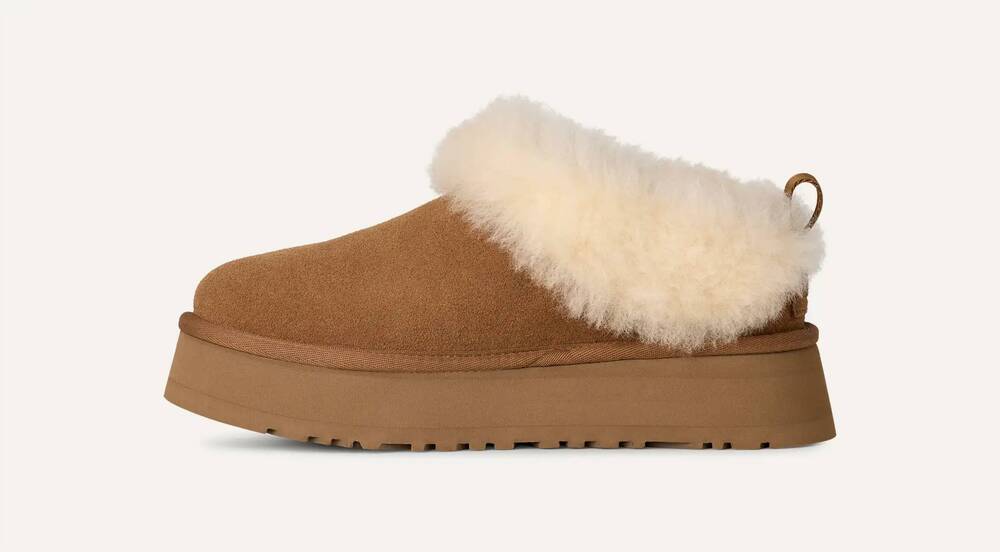 NEW UGG women's tazzelle plastform slipper in chestnut